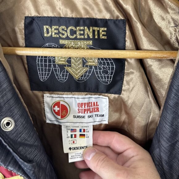 Vintage Descente Ski Suit Men’s Small Suisse Ski Team Official Supplier 80s - Picture 13 of 16